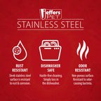 Jeffers Stainless Steel Embossed Wide-Lip Food & Water Pet Bowls